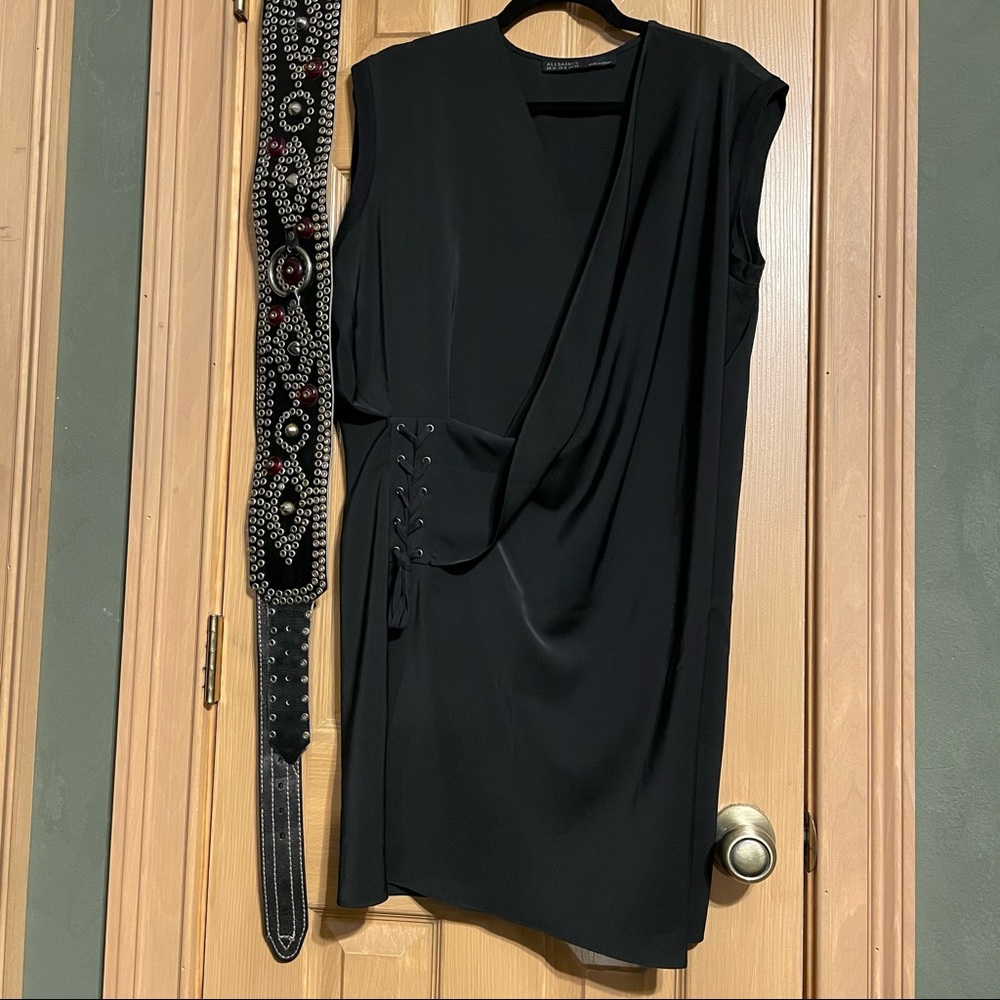 All Saints Black Mini Dress Aires size  8